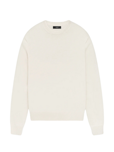 AMIRI LONG SLEEVE CREW-ALABASTER