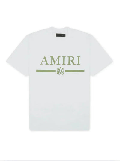 Amiri Ma Bar Logo White Green T-shirt