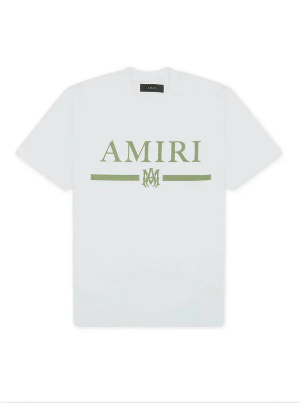 Amiri Ma Bar Logo White Green T-shirt